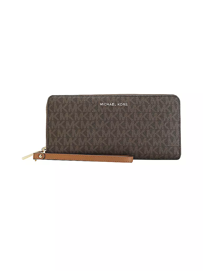 MICHAEL KORS Geldborse JET SET TRAVEL CONTINENTAL braun